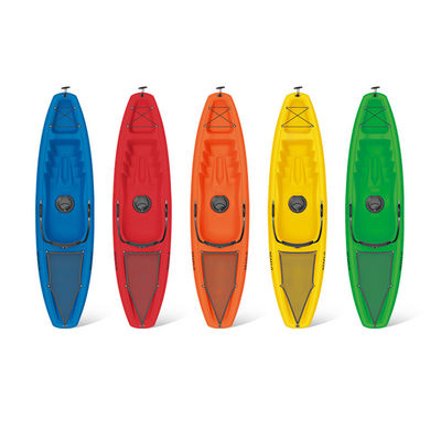 2.66m*0.66m Orange Fishing Kayak Single Person Pedal 125kg