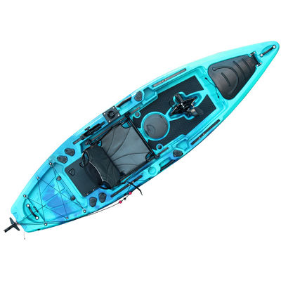 Plastic Fishing Paddle Kayak Boat Single Person Sit On Top 3.38m*0.87m