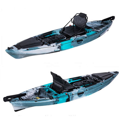 Single Seat 10FT Fishing Sit On Top Canoe One Person LLDPE Plastic Kayak